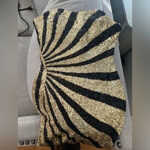Black & Gold Sequin Dress
